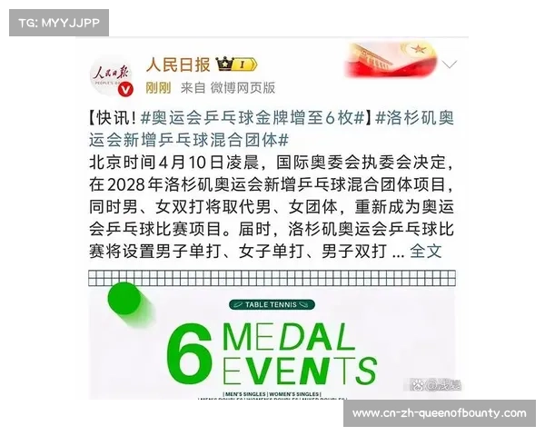 洛杉矶奥运会新增乒乓双打项目国乒或迎阵容与战略重大调整 洛杉矶奥运会新增乒乓双打项目国乒或迎阵容与战略重大调整