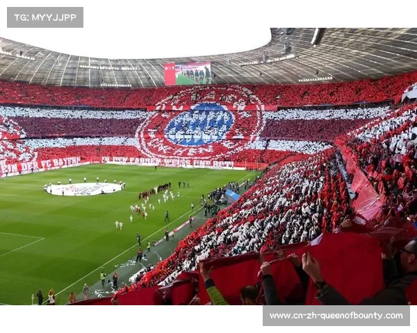 拜仁球迷赛后高唱队歌致敬球队,安联球场灯光秀助兴